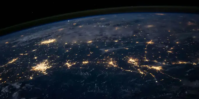 Blog_Inspirational_ Ariel View of Earth with City Lights (Web Optimized)
